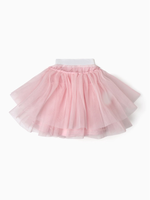Платье нарядное для девочки MINAKU: PartyDress с рукавами, розовое, рост 110 см