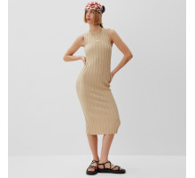 Платье вязаное миди женское MINAKU: Knitwear collection, бежевое, размер 44