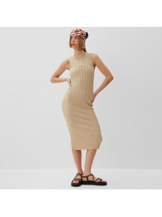 Платье вязаное миди женское MINAKU: Knitwear collection, бежевое, размер 46