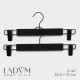 Вешалки для брюк и юбок LaDо́m, 32.5×13 см, 2 шт., с зажимами, пластик софт тач, чёрные