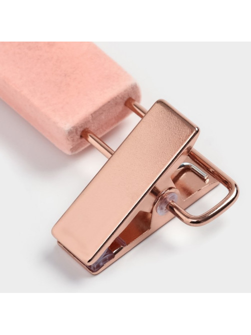 Вешалка для брюк и юбок LaDо́m Rose Gold, 33×3×12 см, покрытие вельвет, розовая