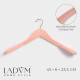 Плечики - вешалка LaDо́m Rose Gold, 45×6×23.5 см, покрытие вельвет, широкие плечики, розовые