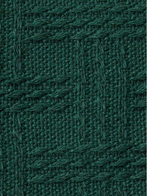 Плед с бахромой «Этель» Emerald, 130×180 см, жаккард