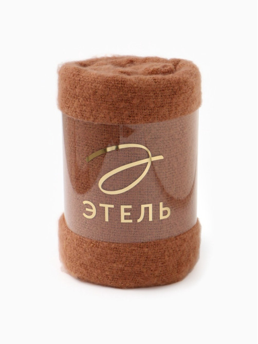 Плед с бахромой «Этель» Teracotta, 130×160 см, коричневый