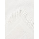 Плед с бахромой «Этель» White crystal, 130×180 см, жаккард