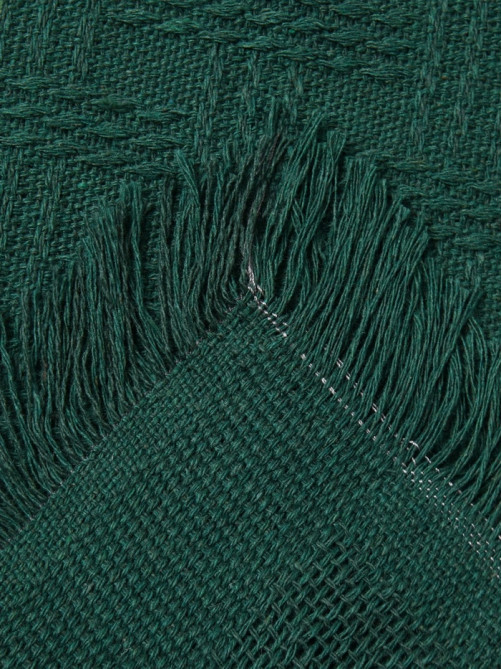 Плед с бахромой «Этель» Emerald, 130×180 см, жаккард