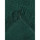 Плед с бахромой «Этель» Emerald, 130×180 см, жаккард