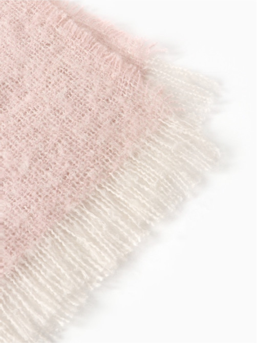 Плед с бахромой «Этель» Light pink, 135×180 см, светло-розовый