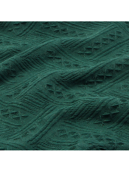 Плед «Этель. Треугольники», 130×180 см, изумрудный