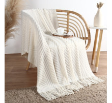 Плед «Этель» Soft, 130×170 см, 100% акрил, белый