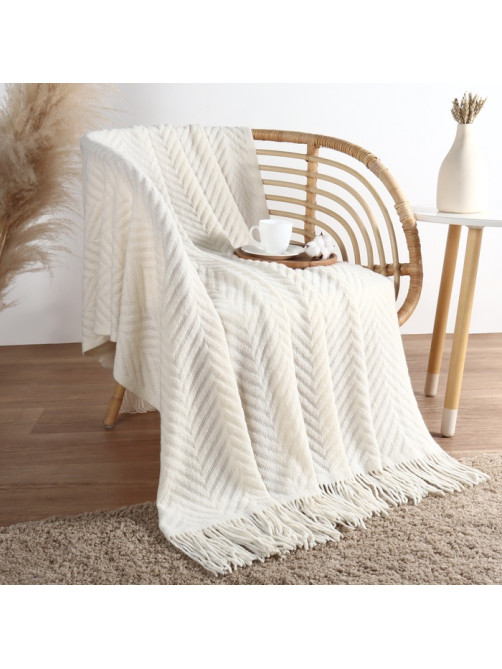 Плед «Этель» Soft, 130×170 см, 100% акрил, белый