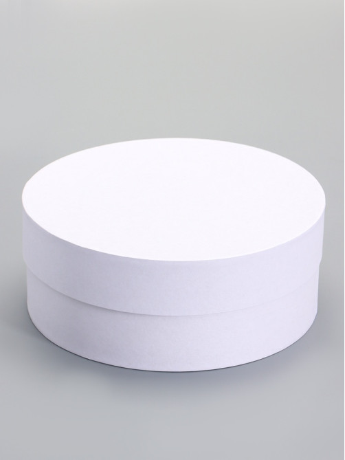 Коробка круглая подарочная белая, 20×8 см