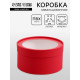 Подарочная коробка круглая, красная, завальцованная с окном, 21×11 см