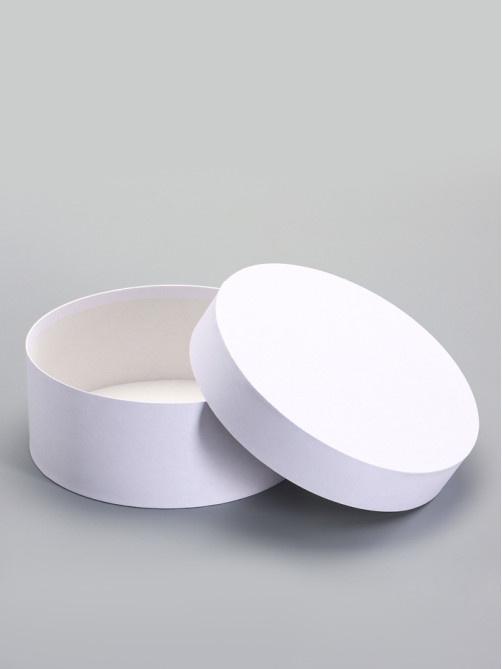 Коробка круглая подарочная белая, 20×8 см