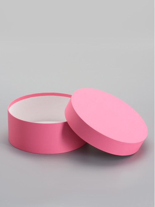Коробка круглая подарочная розовая, 20×8 см