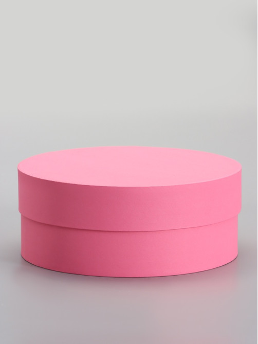 Коробка круглая подарочная розовая, 20×8 см