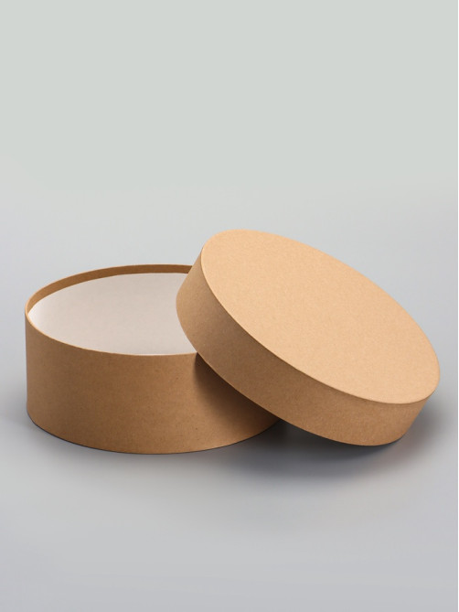 Коробка круглая подарочная крафт, 20×8 см