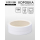 Коробка подарочная круглая с окном, завальцованная, белая, 18×6 см