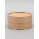 Коробка круглая подарочная, завальцованная крафт, 12×6 см