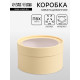 Подарочная коробка круглая, сливочный, завальцованная с окном, 18×10 см