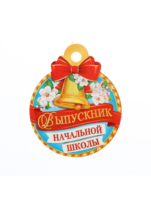 Медаль на выпускной «Выпускник начальной школы!», 10×10 см