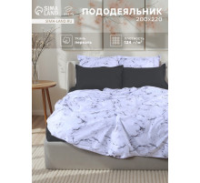 Пододеяльник евро «Этель» Marble, 200×220 см, перкаль