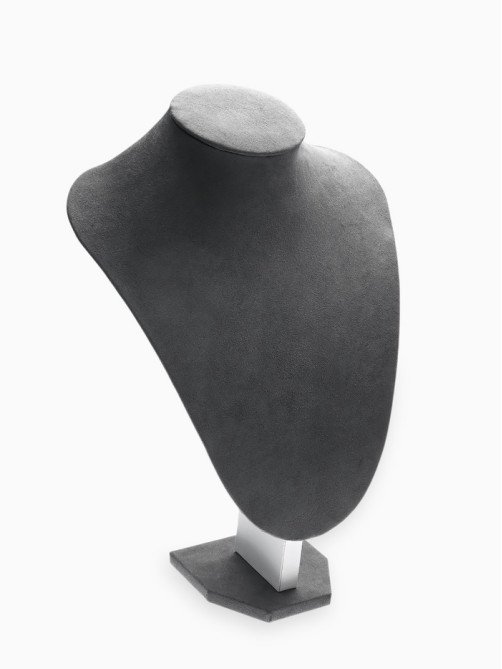 Бюст для украшений QF, 20×8×29 см, h=29 см, флок, серый графит