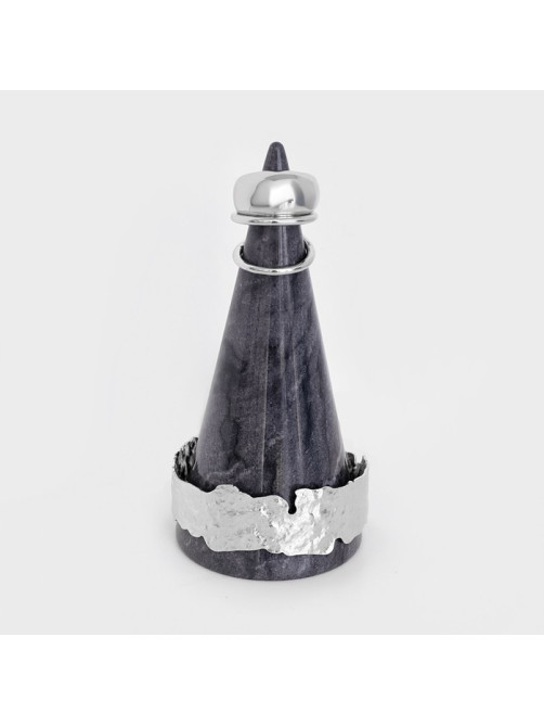 Подставка для украшений Magistro Aleo, 5×12 см, мрамор, серая
