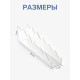 Горка для теней 4×24×7 см, 6 мест, оргстекло 2 мм, прозрачная