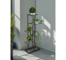 Подставка для цветов Greengo, 6 полок, 44×22×105 см, напольная, металл, тёмно-серая