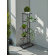 Подставка для цветов Greengo, 6 полок, 44×22×105 см, напольная, металл, тёмно-серая