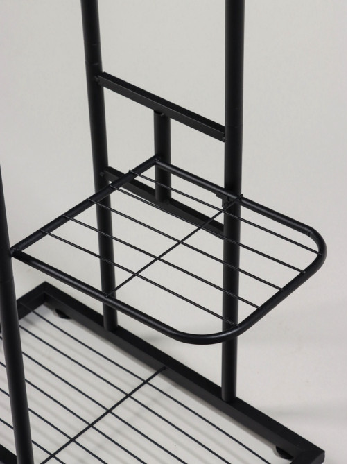 Подставка для цветов Greengo, 3 полки, 43×22×57 см, напольная, металл, чёрная