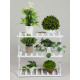 Подставка для цветов Greengo, 3 полки, 50×25×46 см, напольная, бамбук, белая