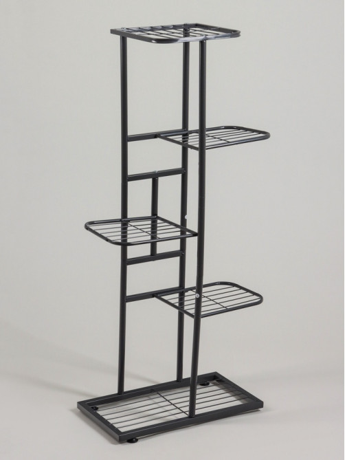 Подставка для цветов Greengo, 5 полок, 44×22×95 см, напольная, металл, тёмно-серая