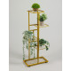Подставка для цветов Greengo, 5 полок, 44×22×95 см, напольная, металл, цвет золотой