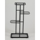 Подставка для цветов Greengo, 4 полки, 43×22×82 см, напольная, металл, чёрная