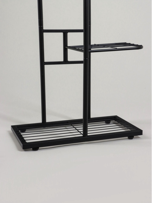 Подставка для цветов Greengo, 3 полки, 43×22×57 см, напольная, металл, чёрная
