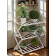 Подставка для цветов Greengo, 3 полки, 50×25×46 см, напольная, бамбук, белая