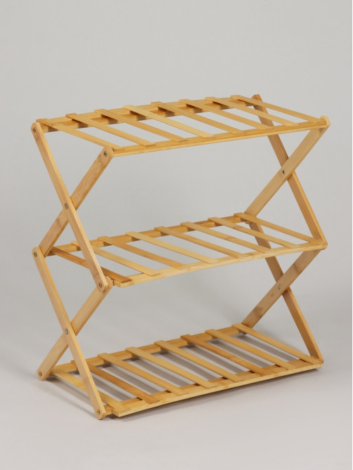 Подставка для цветов Greengo, 3 полки, 50×25×46 см, напольная, бамбук