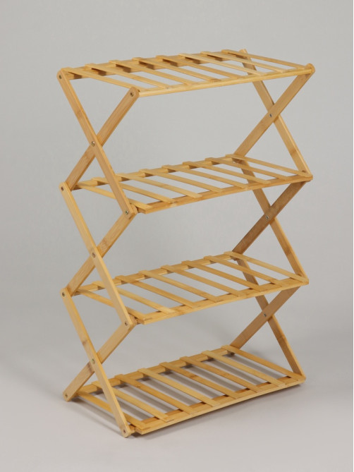 Стеллаж универсальный, 4 полки, 50×25×68 см, напольный, открытый, Greengo