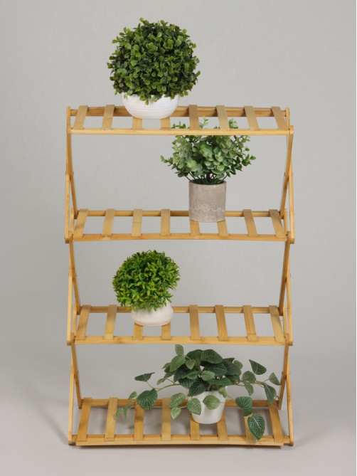 Стеллаж универсальный, 4 полки, 50×25×68 см, напольный, открытый, Greengo