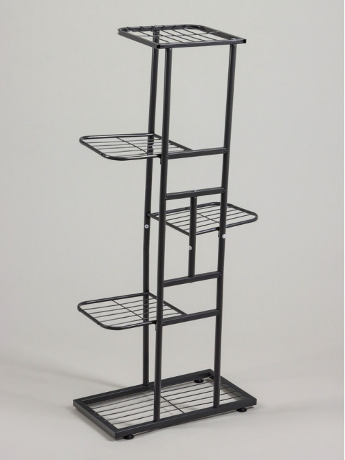 Подставка для цветов Greengo, 5 полок, 44×22×95 см, напольная, металл, тёмно-серая