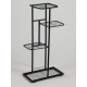 Подставка для цветов Greengo, 4 полки, 43×22×82 см, напольная, металл, чёрная