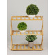 Подставка для цветов Greengo, 3 полки, 50×25×46 см, напольная, бамбук