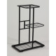 Подставка для цветов Greengo, 3 полки, 43×22×57 см, напольная, металл, чёрная
