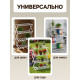 Стеллаж универсальный, 4 полки, 50×25×68 см, напольный, открытый, белый, Greengo