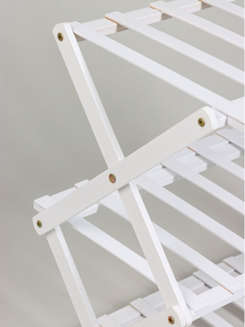 Подставка для цветов Greengo, 3 полки, 50×25×46 см, напольная, бамбук, белая