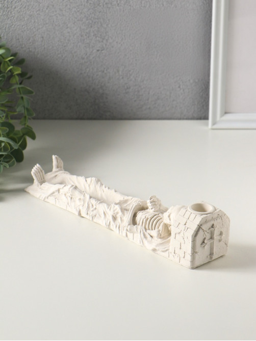 Подставка для благовоний, под свечу «Вечность», 26×5×5 см, гипс