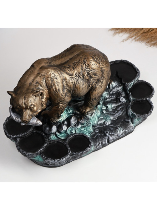 Подставка для бутылки «Медведь», 45×23×25 см, цветная