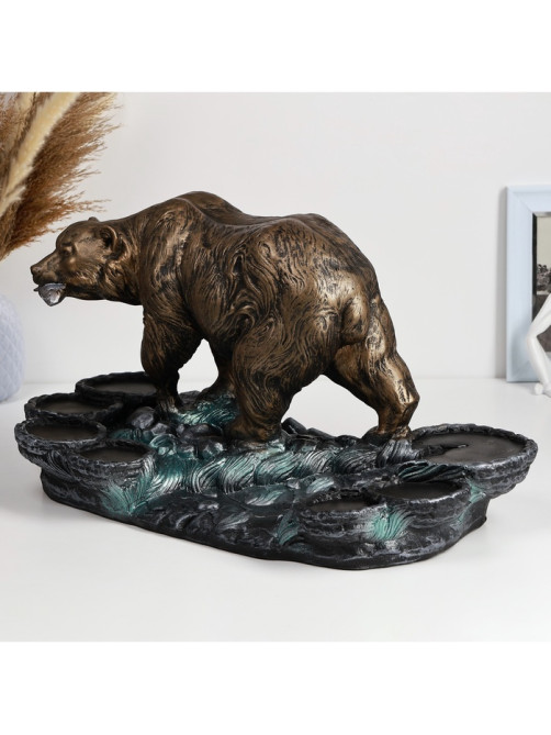 Подставка для бутылки «Медведь», 45×23×25 см, цветная